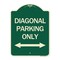 Signmission Diagonal Parking Only with Bidirectional Arrow Heavy-Gauge Aluminum Architectural Sign A-DES-G-1824-24191 - alternate 1
